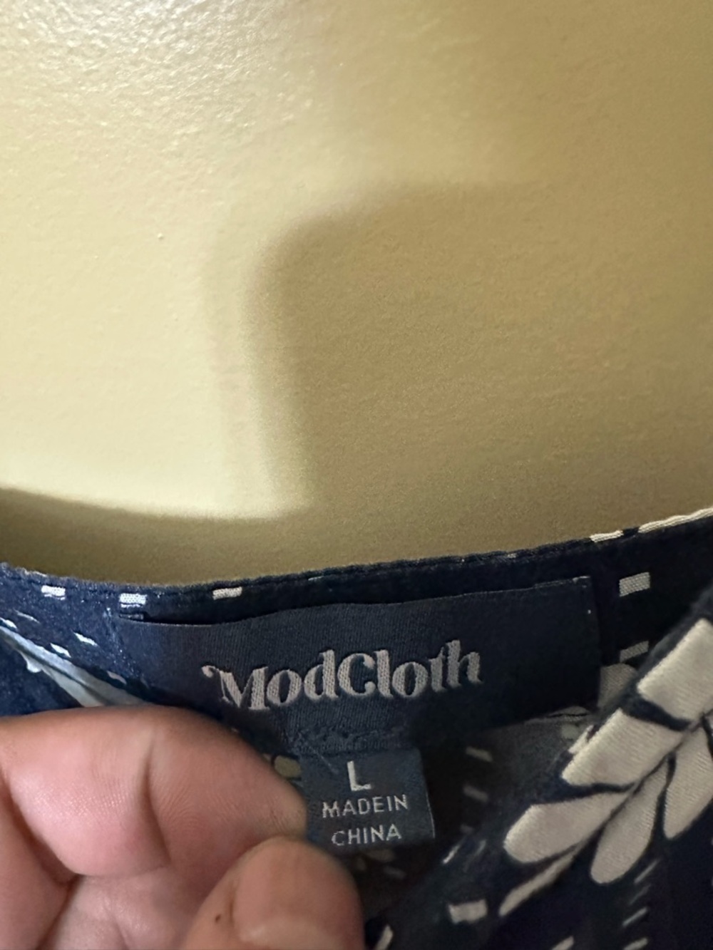 ModCloth Polka Dot Daisy Cami Tunic Women L Navy Blue - Picture 7 of 9